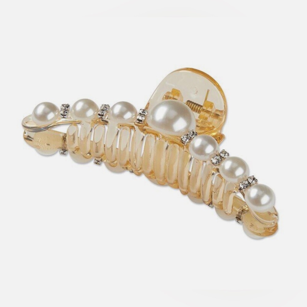Scunci Gold and Pearl Claw Hair Clip - NWT